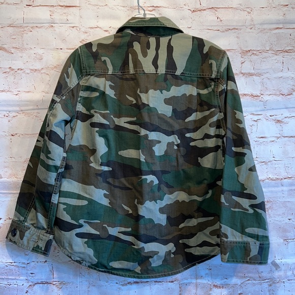J.Crew camo utility shacket xs camouflage button down shirt jacket 100% cotton - Picture 8 of 11